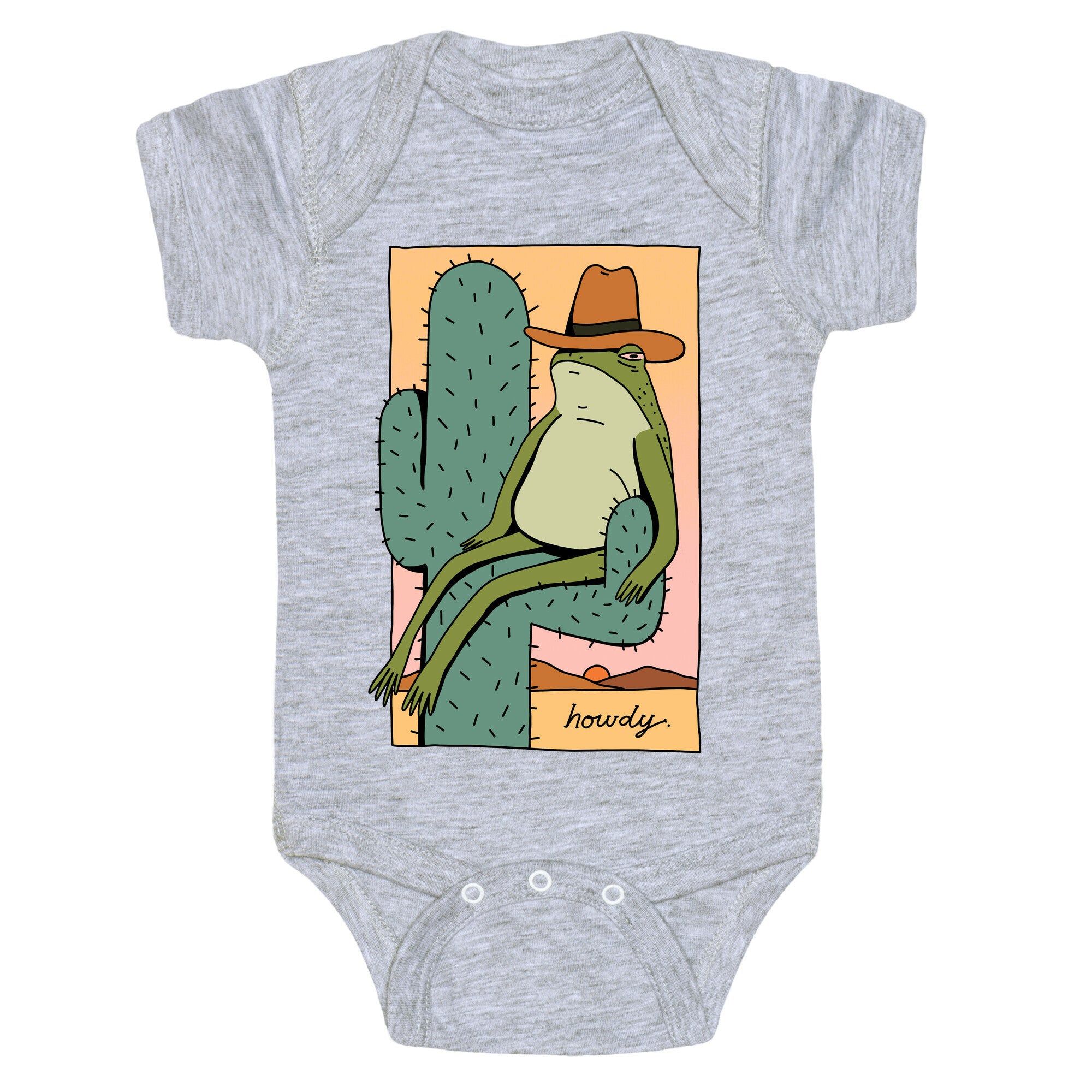 Howdy Frog Cowboy Baby One Piece