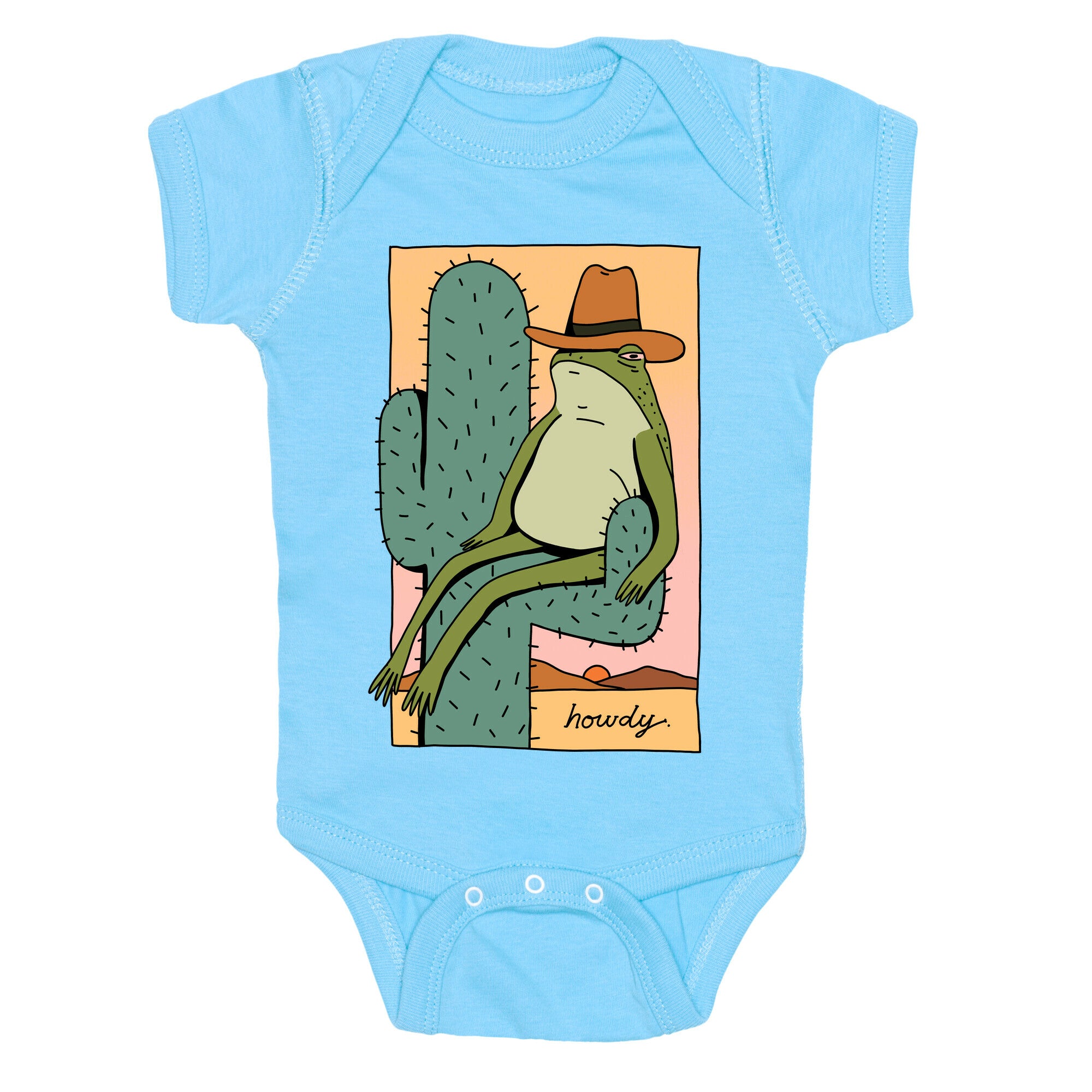 Howdy Frog Cowboy Baby One Piece