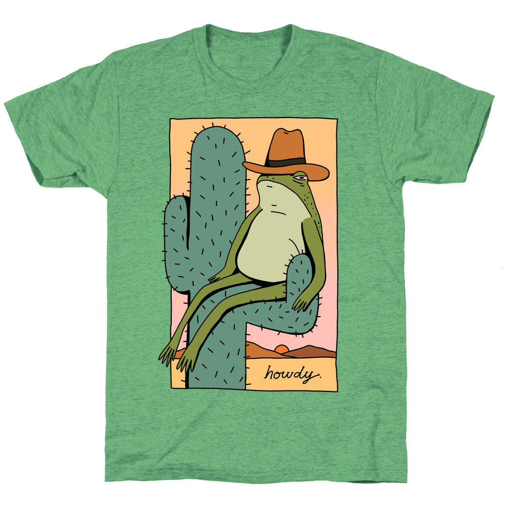 Howdy Frog Cowboy Unisex Triblend Tee