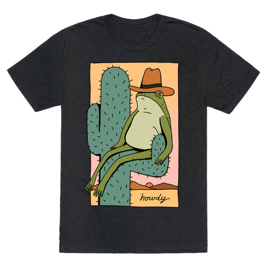 Howdy Frog Cowboy Unisex Triblend Tee