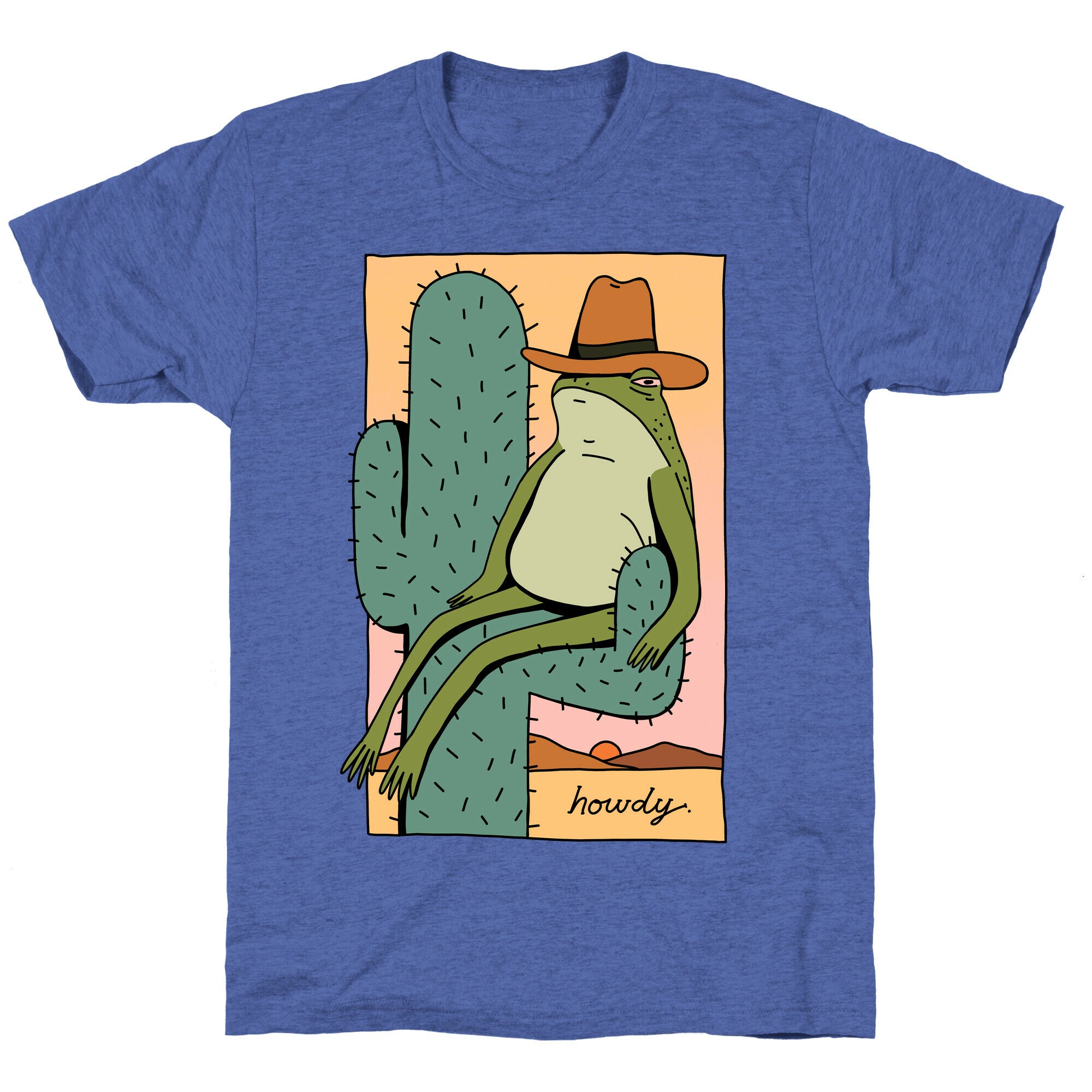 Howdy Frog Cowboy Unisex Triblend Tee