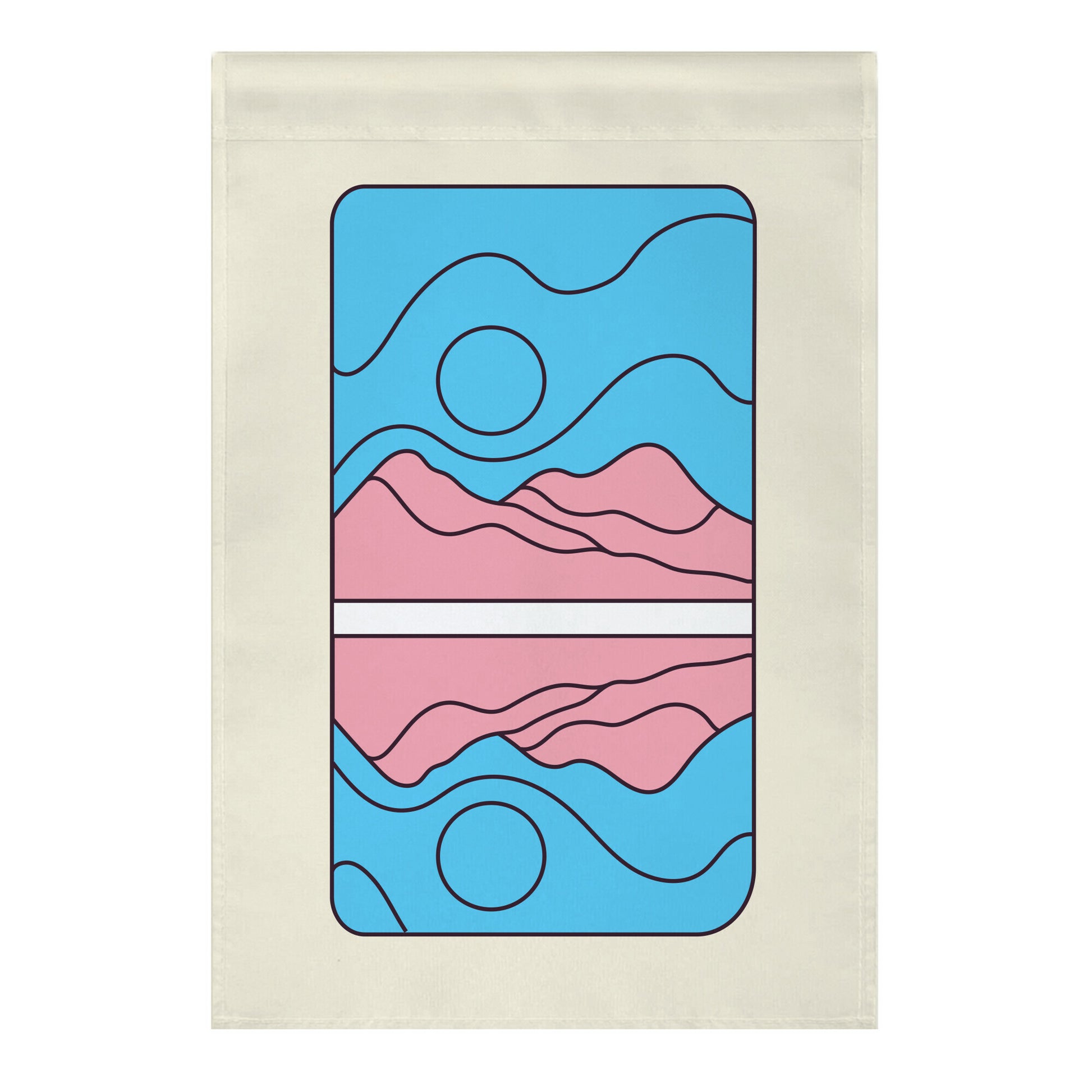 Groovy Pride Flag Landscapes: Trans Flag Garden Flag