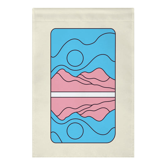 Groovy Pride Flag Landscapes: Trans Flag Garden Flag