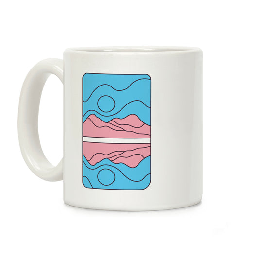 Groovy Pride Flag Landscapes: Trans Flag Coffee Mug