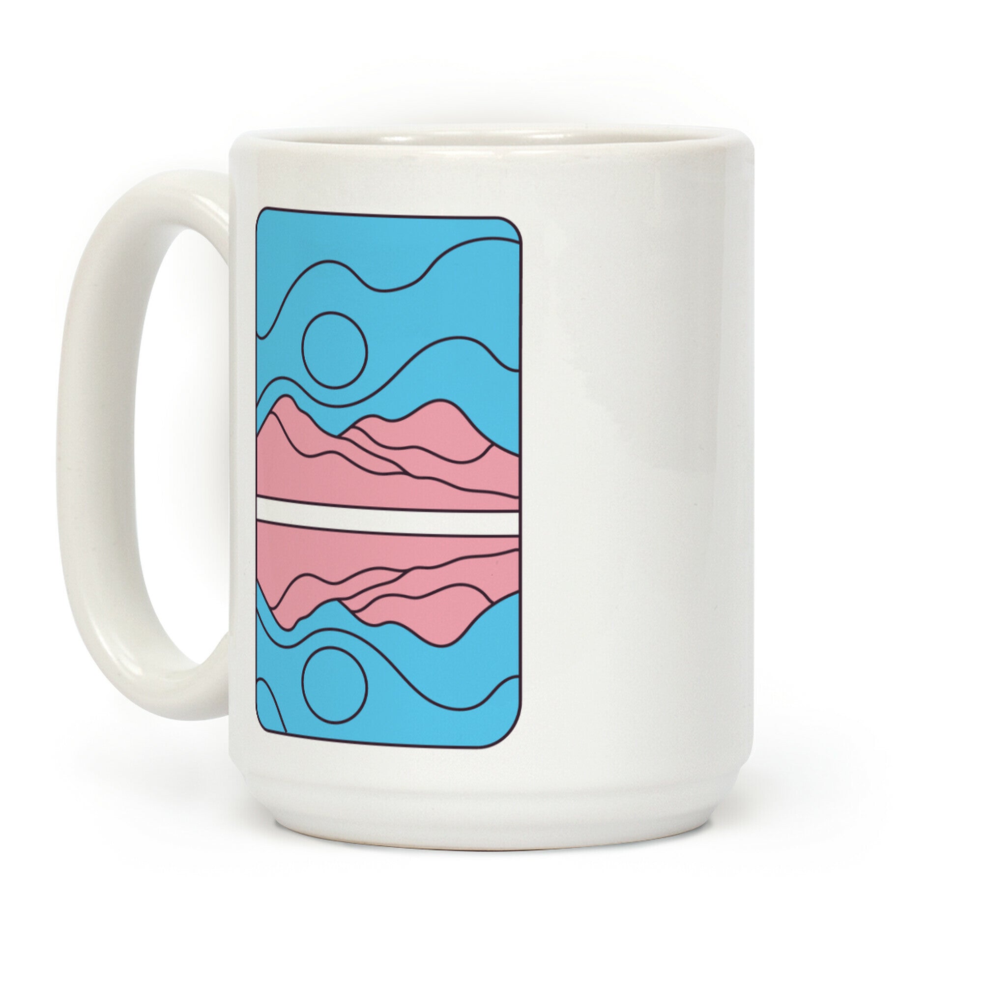 Groovy Pride Flag Landscapes: Trans Flag Coffee Mug