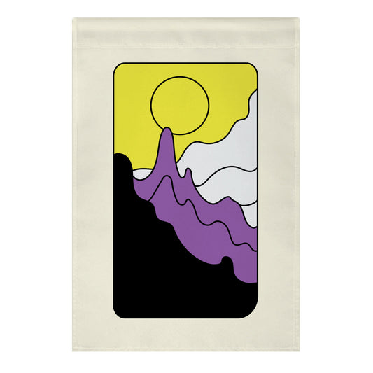 Groovy Pride Flag Landscapes: Nonbinary Flag Garden Flag