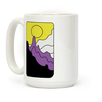 Groovy Pride Flag Landscapes: Nonbinary Flag Coffee Mug