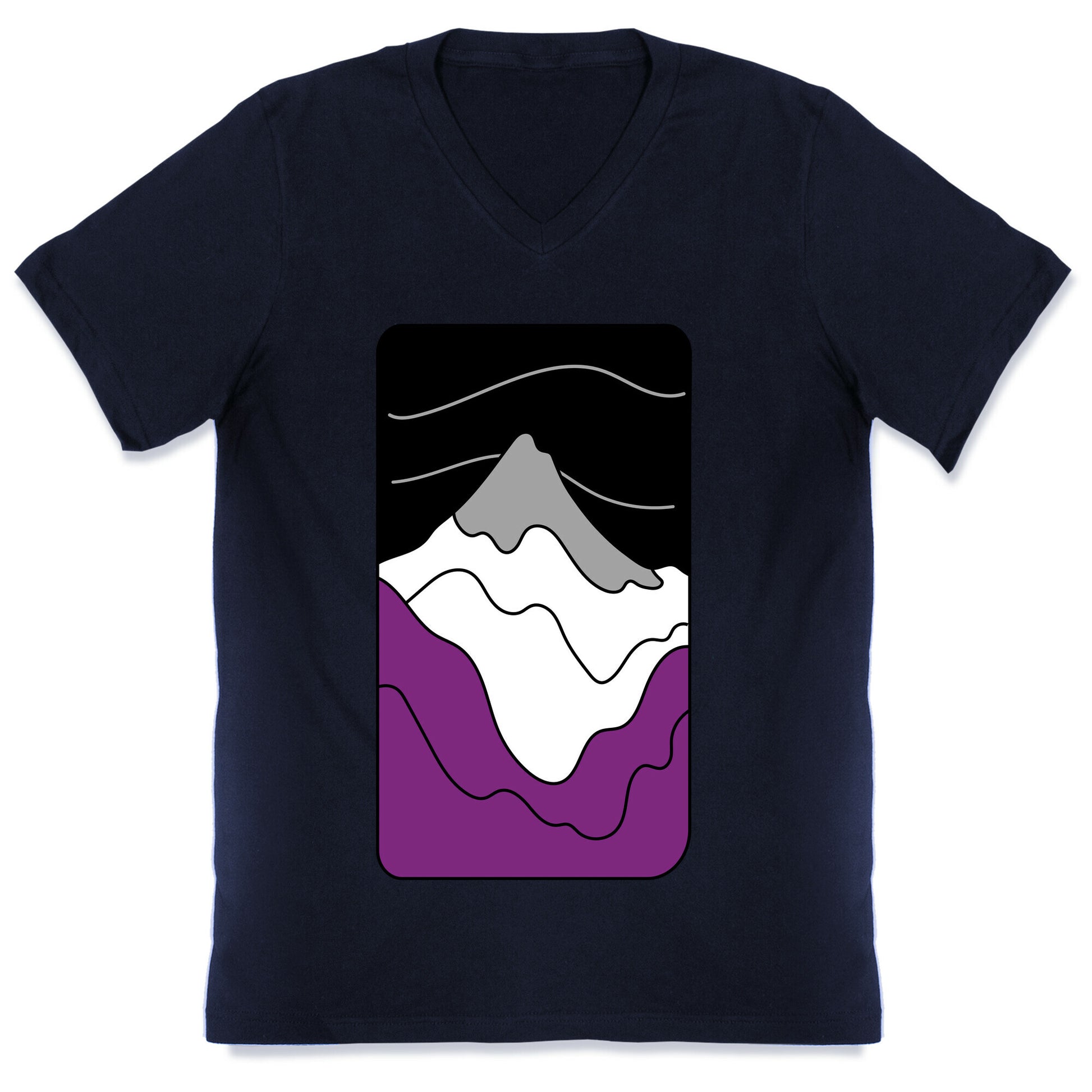 Groovy Pride Flag Landscapes: Ace Flag V-Neck