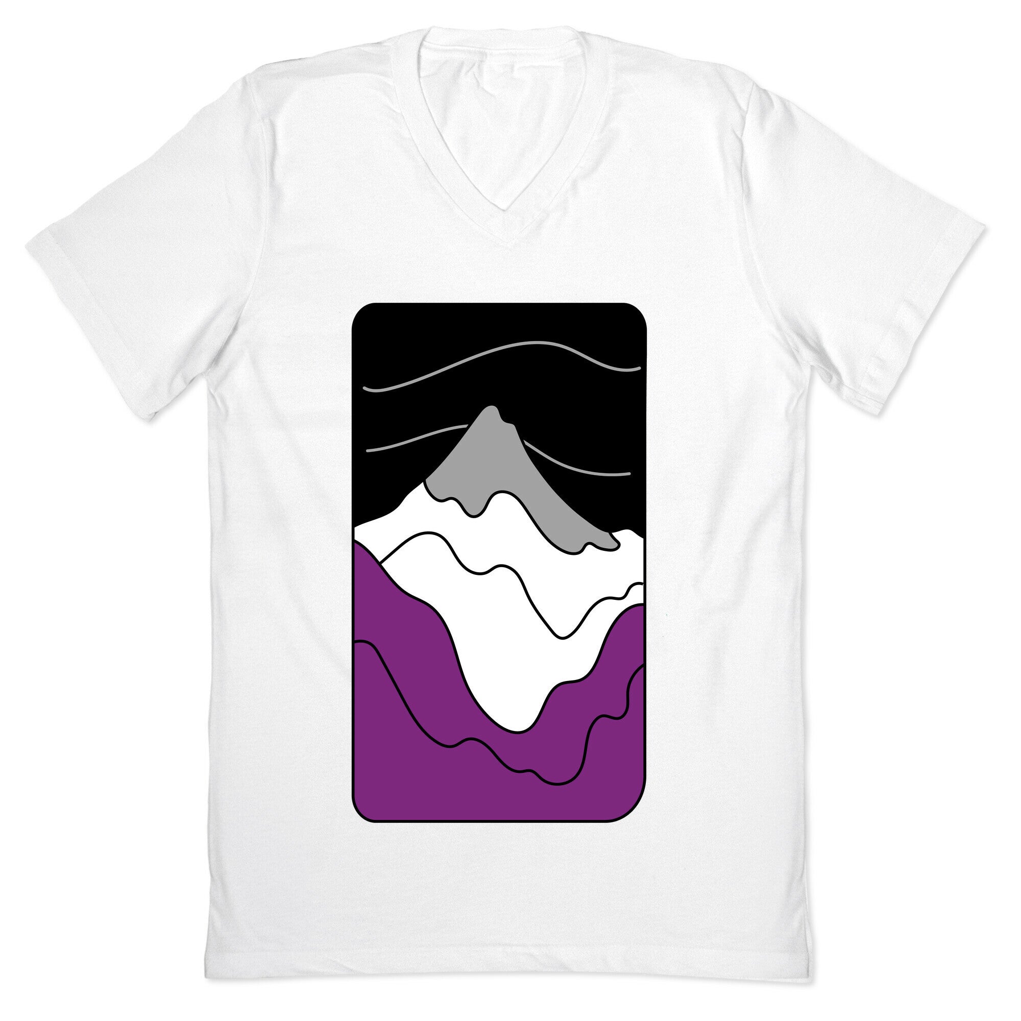 Groovy Pride Flag Landscapes: Ace Flag V-Neck