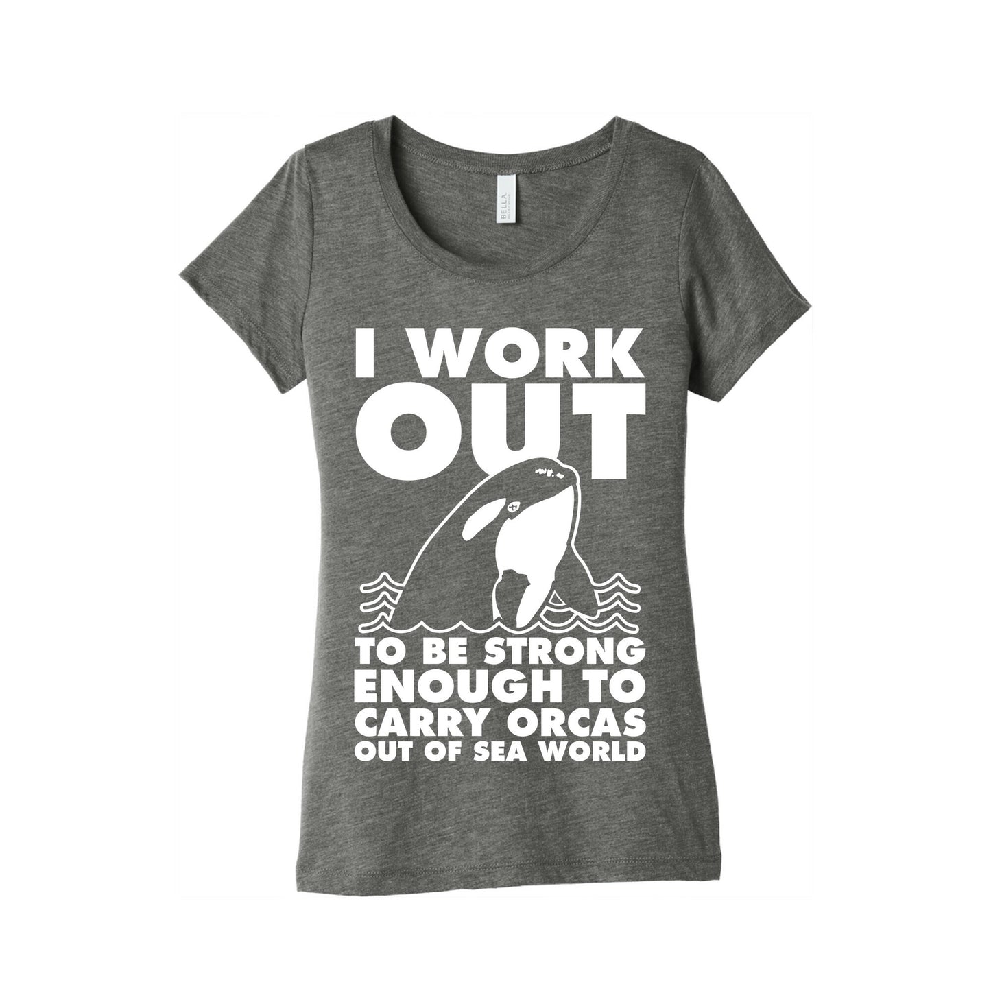 I Work Out to be Strong Enough to Carry Orcas Out of Sea World Women's Triblend Tee