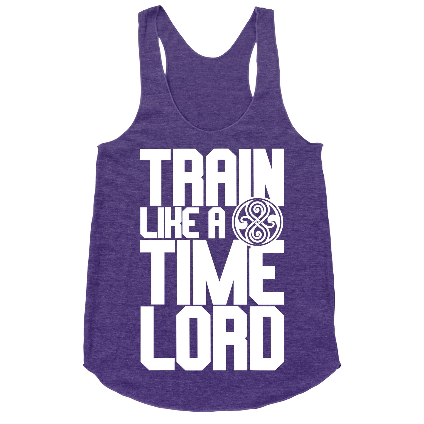Train Like A Time Lord Racerback Tank