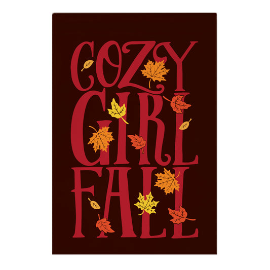 Cozy Girl Fall Garden Flag