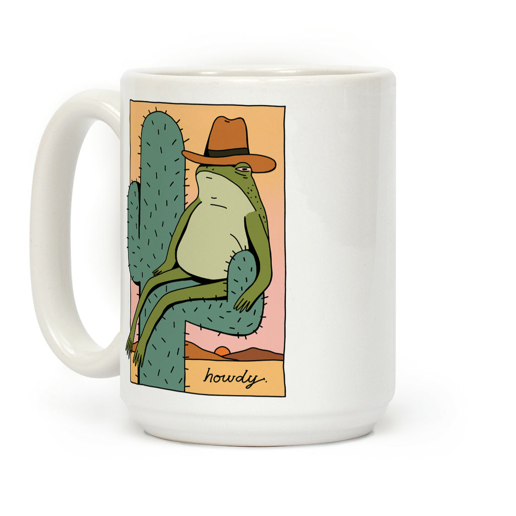 Howdy Frog Cowboy Coffee Mug