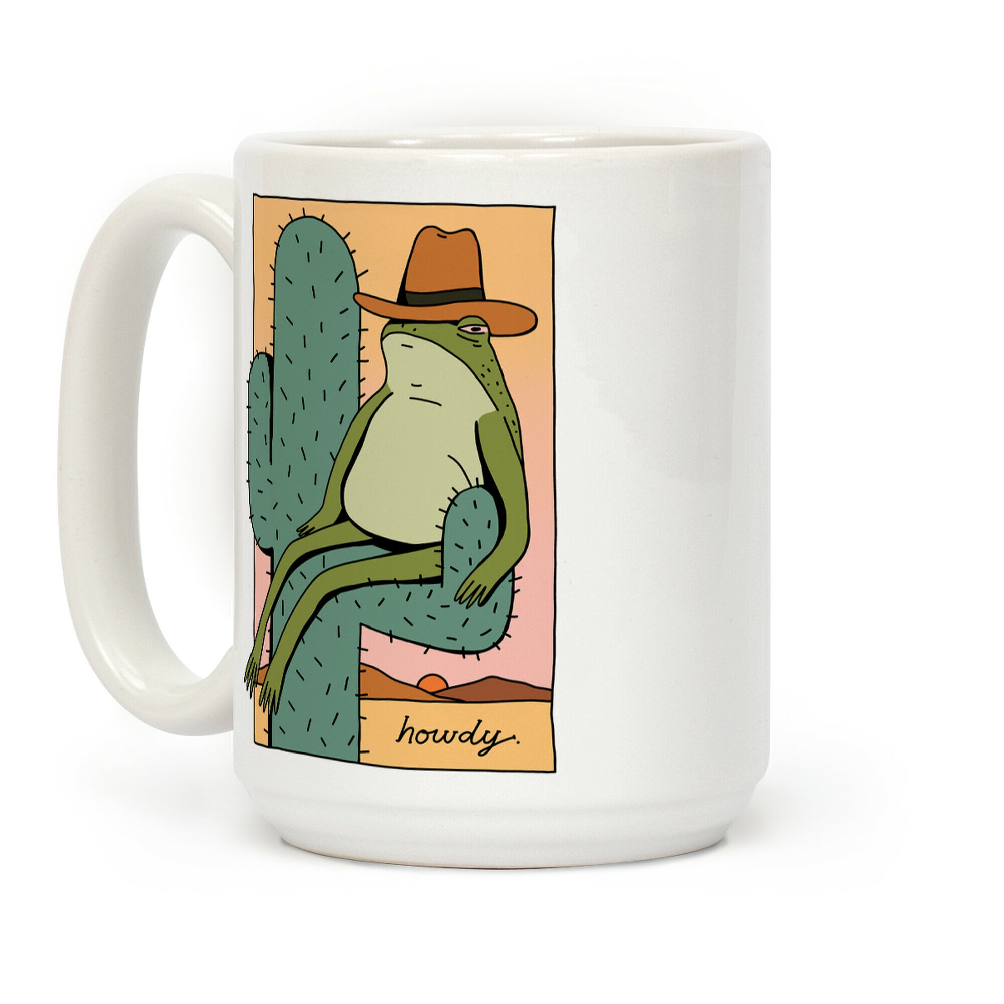Howdy Frog Cowboy Coffee Mug