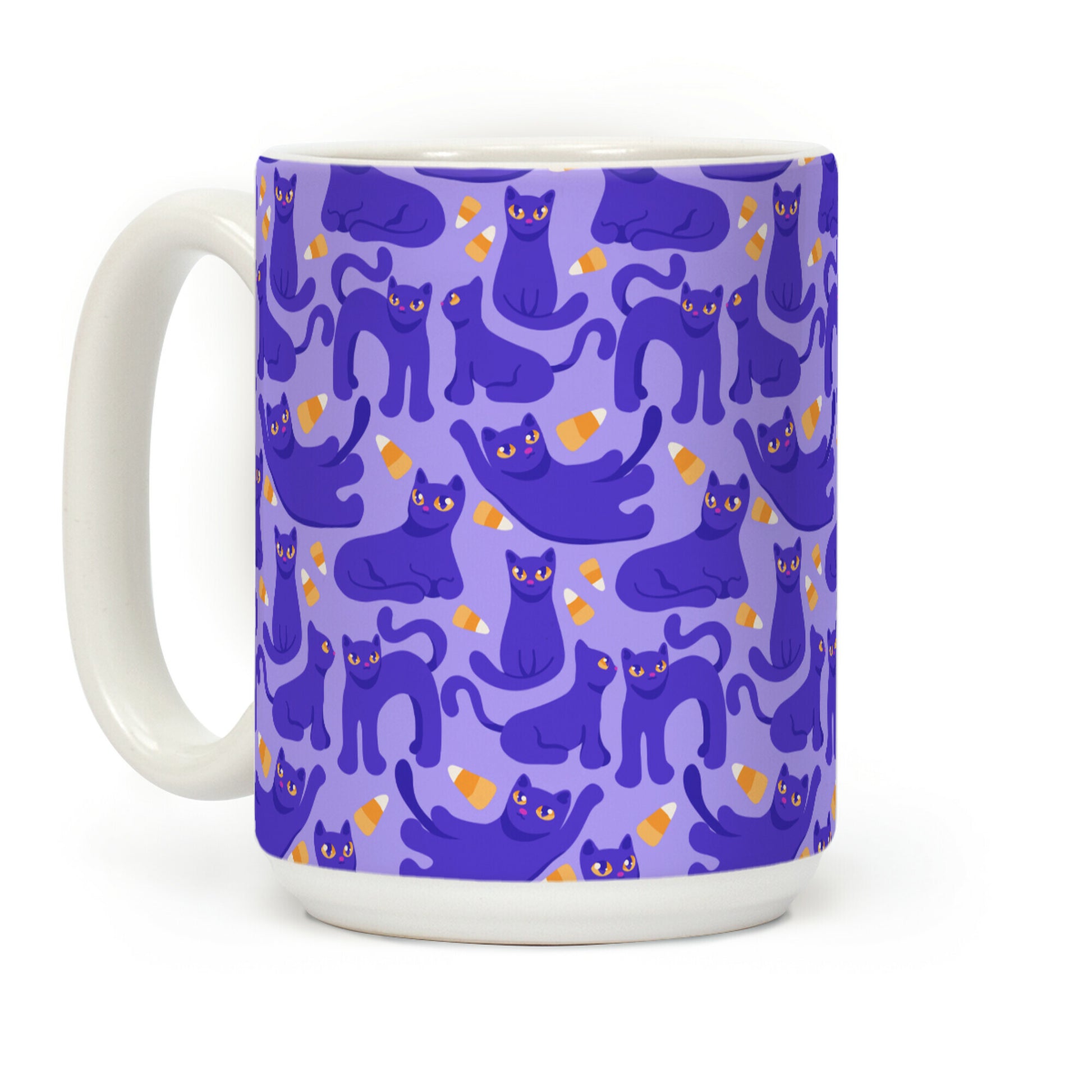 Cats And Candy Corn Pattern Coffee Mug