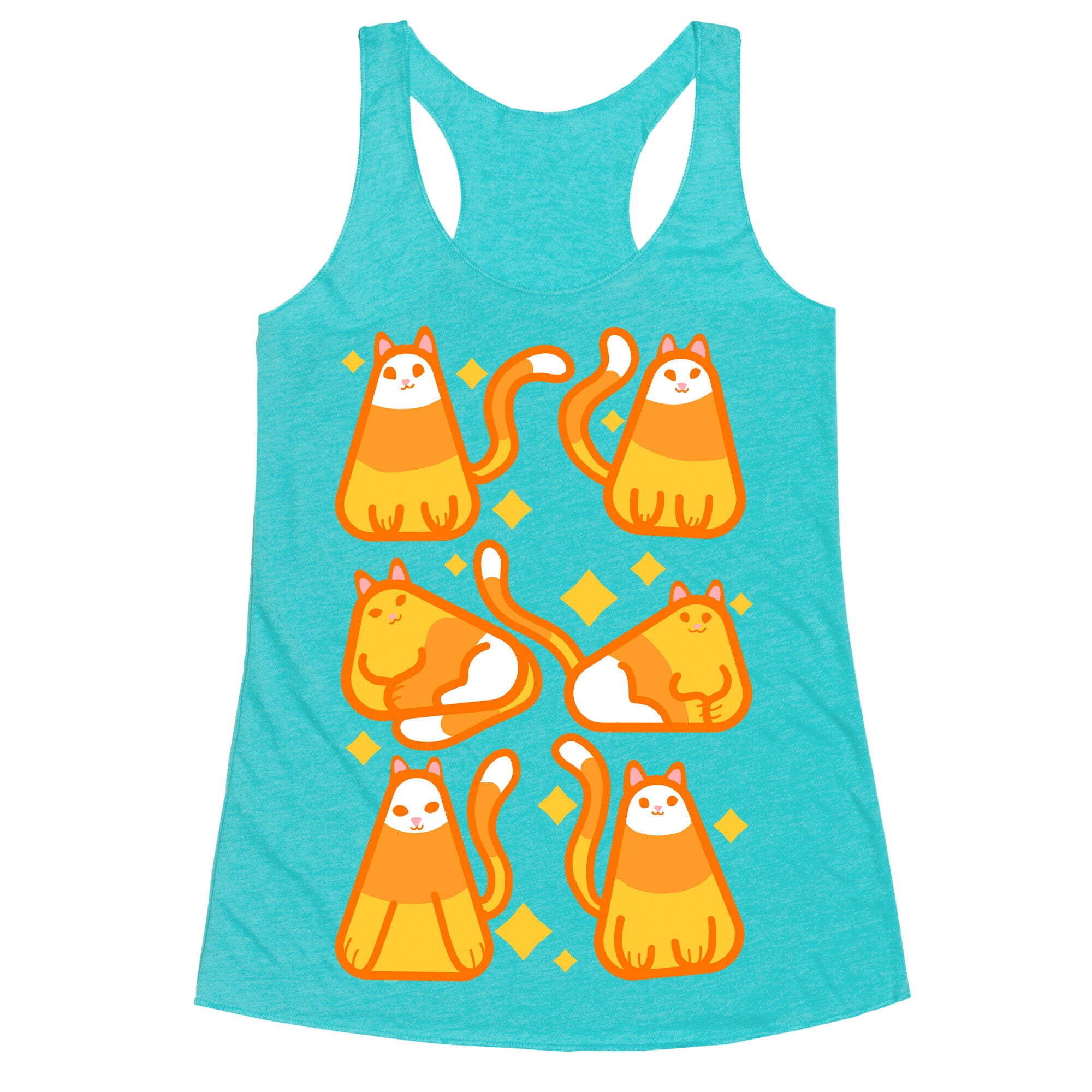 Candy Corn Cats Racerback Tank