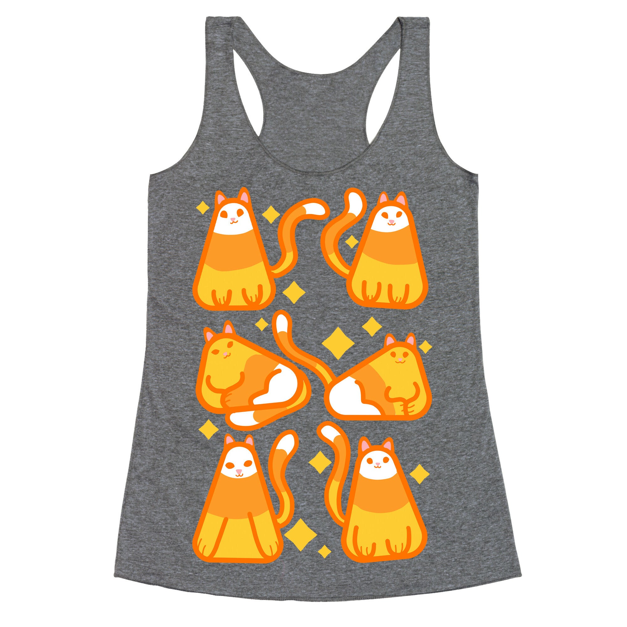 Candy Corn Cats Racerback Tank