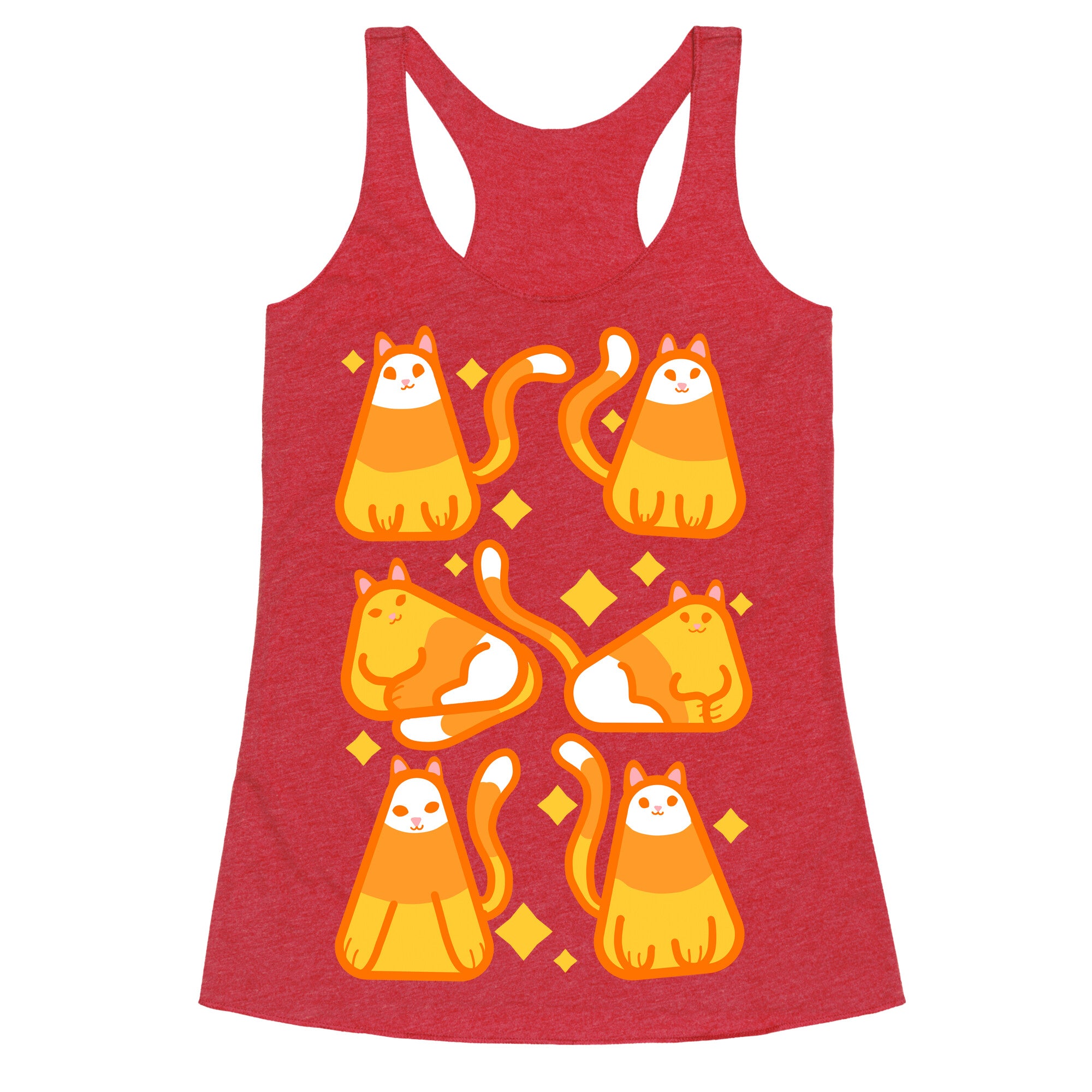 Candy Corn Cats Racerback Tank