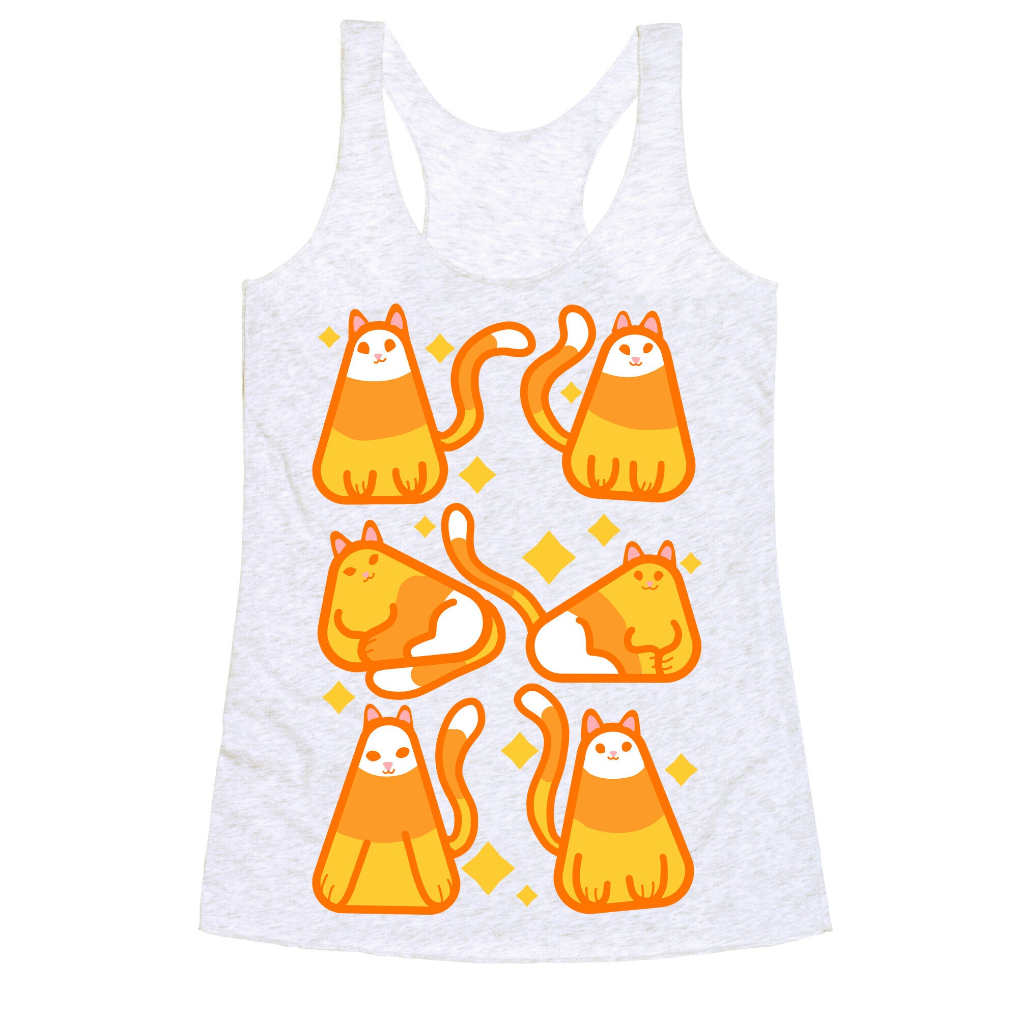 Candy Corn Cats Racerback Tank