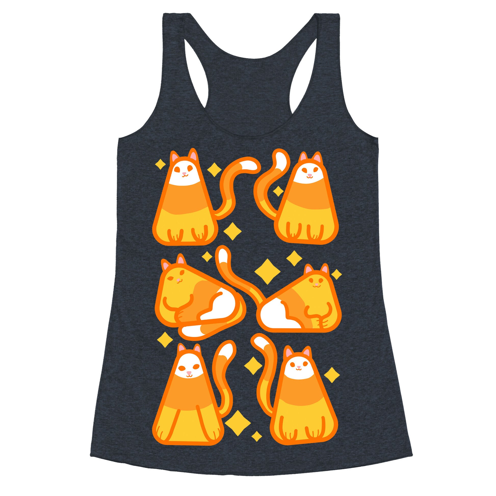 Candy Corn Cats Racerback Tank