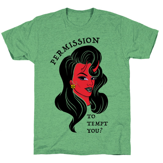 Permission To Tempt You? Unisex Triblend Tee