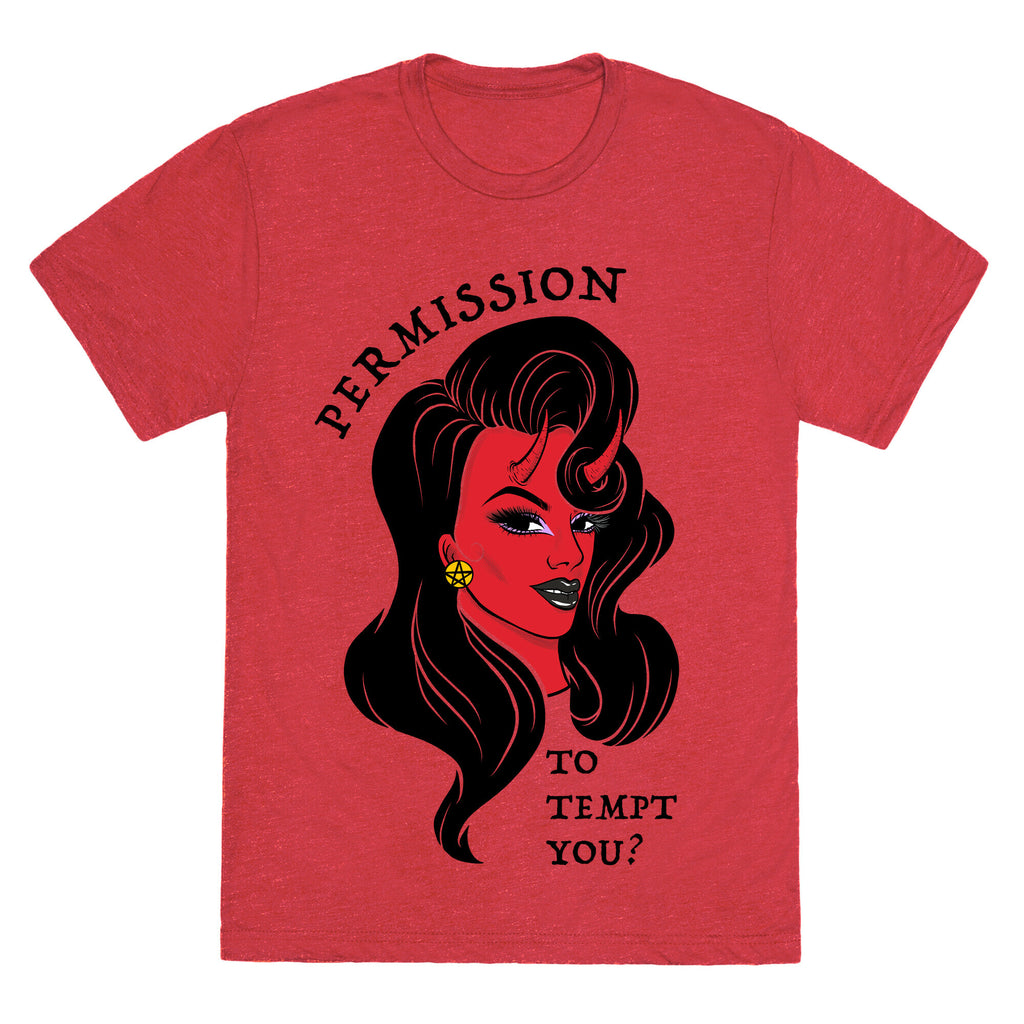 Permission To Tempt You? Unisex Triblend Tee