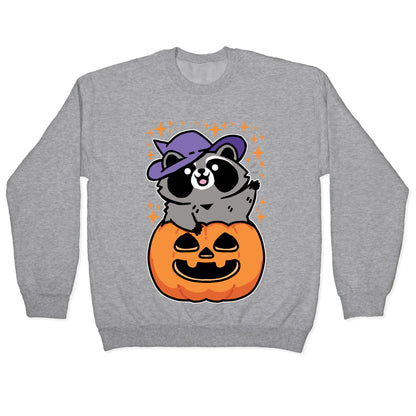 Cute Halloween Raccoon Crewneck Sweatshirt