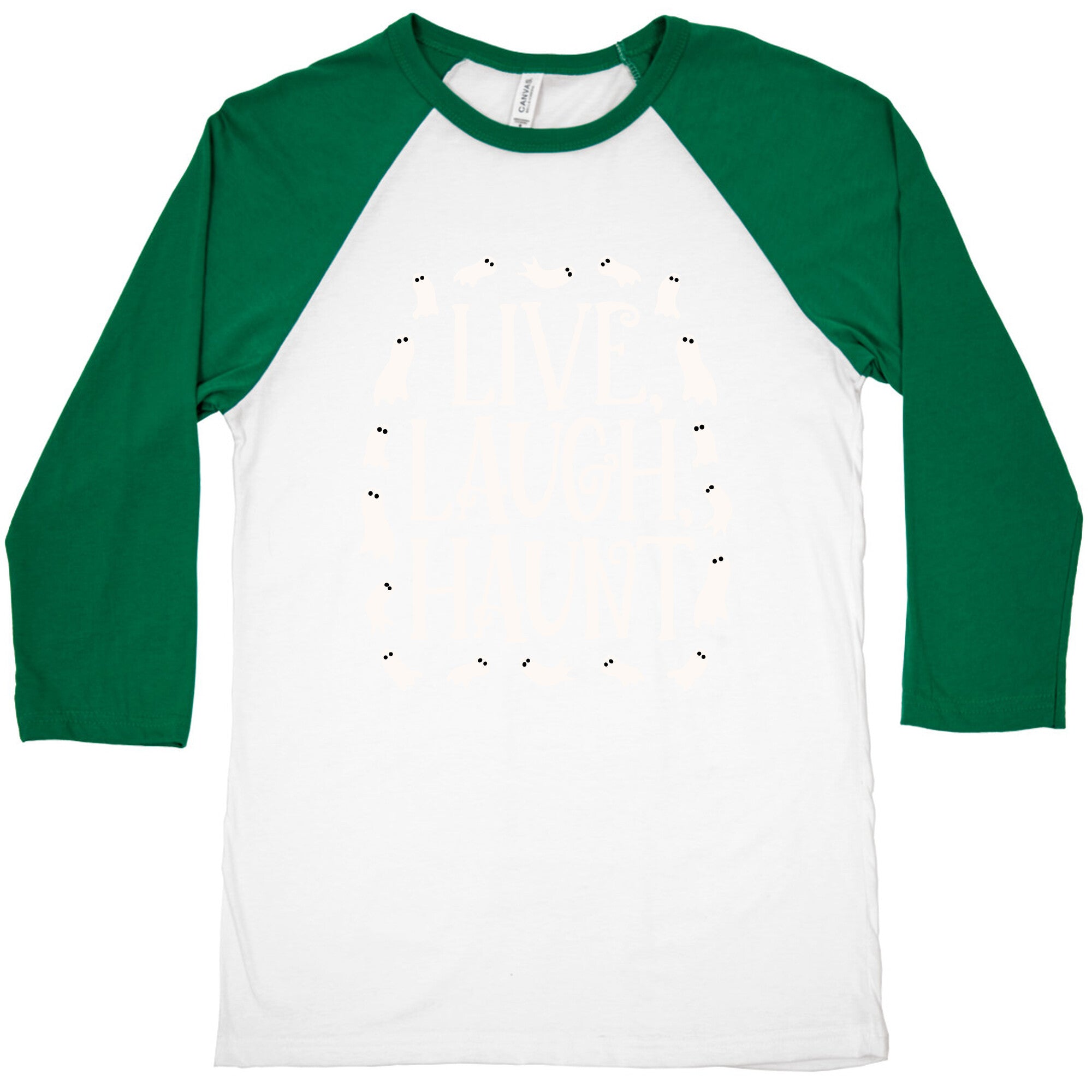 Live Laugh Haunt Baseball Tee