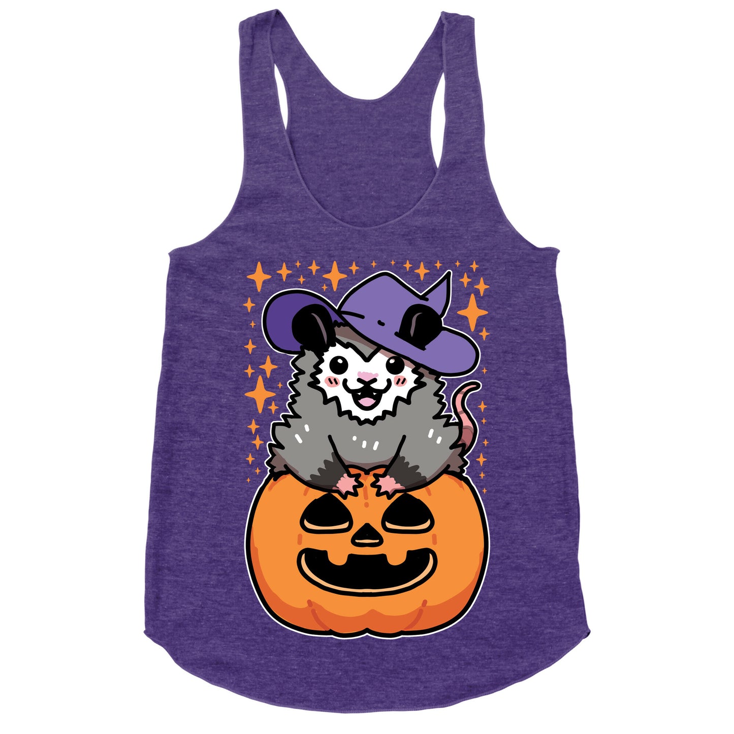 Cute Halloween Possum Racerback Tank