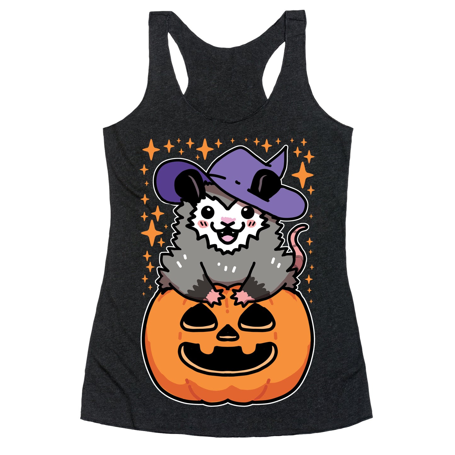 Cute Halloween Possum Racerback Tank