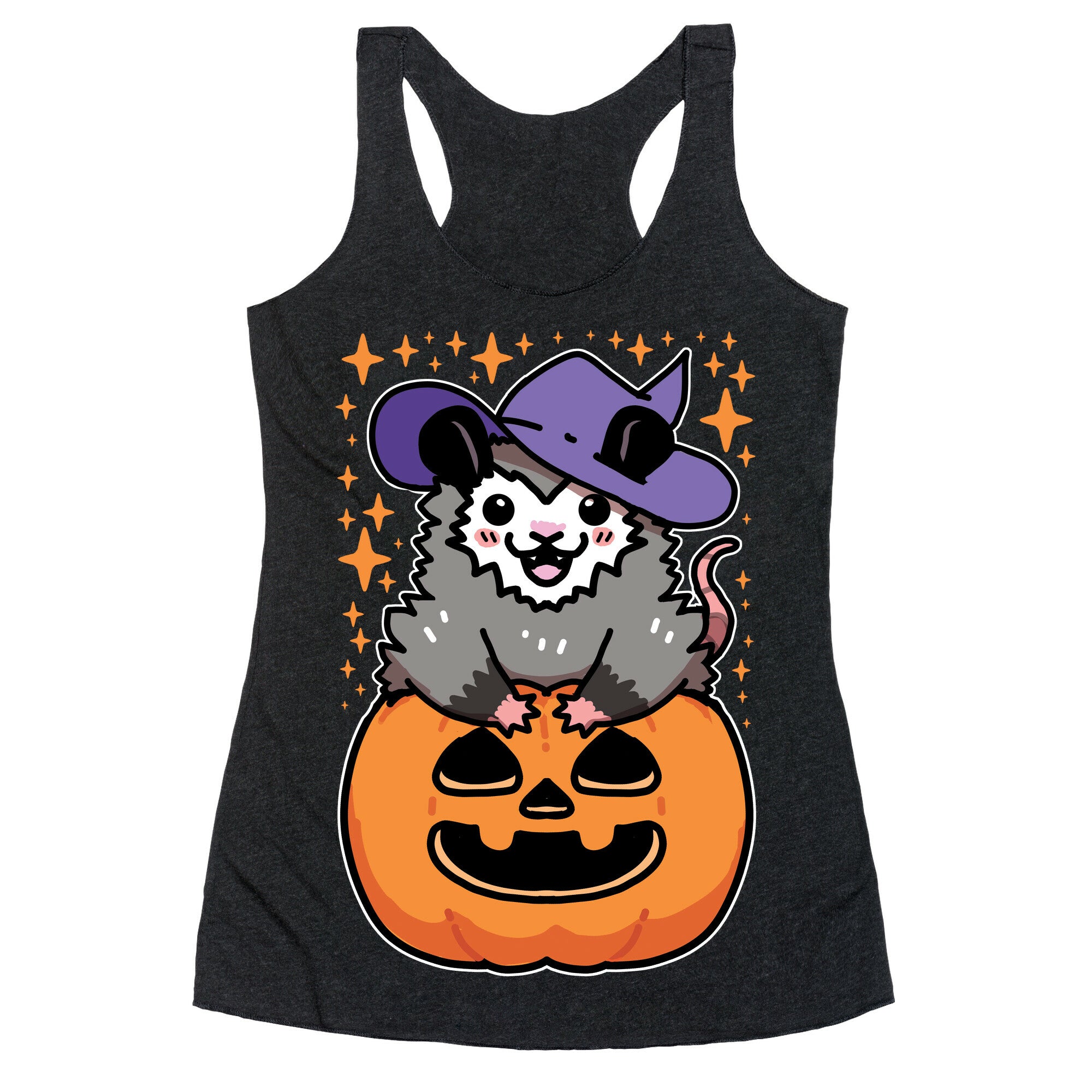 Cute Halloween Possum Racerback Tank