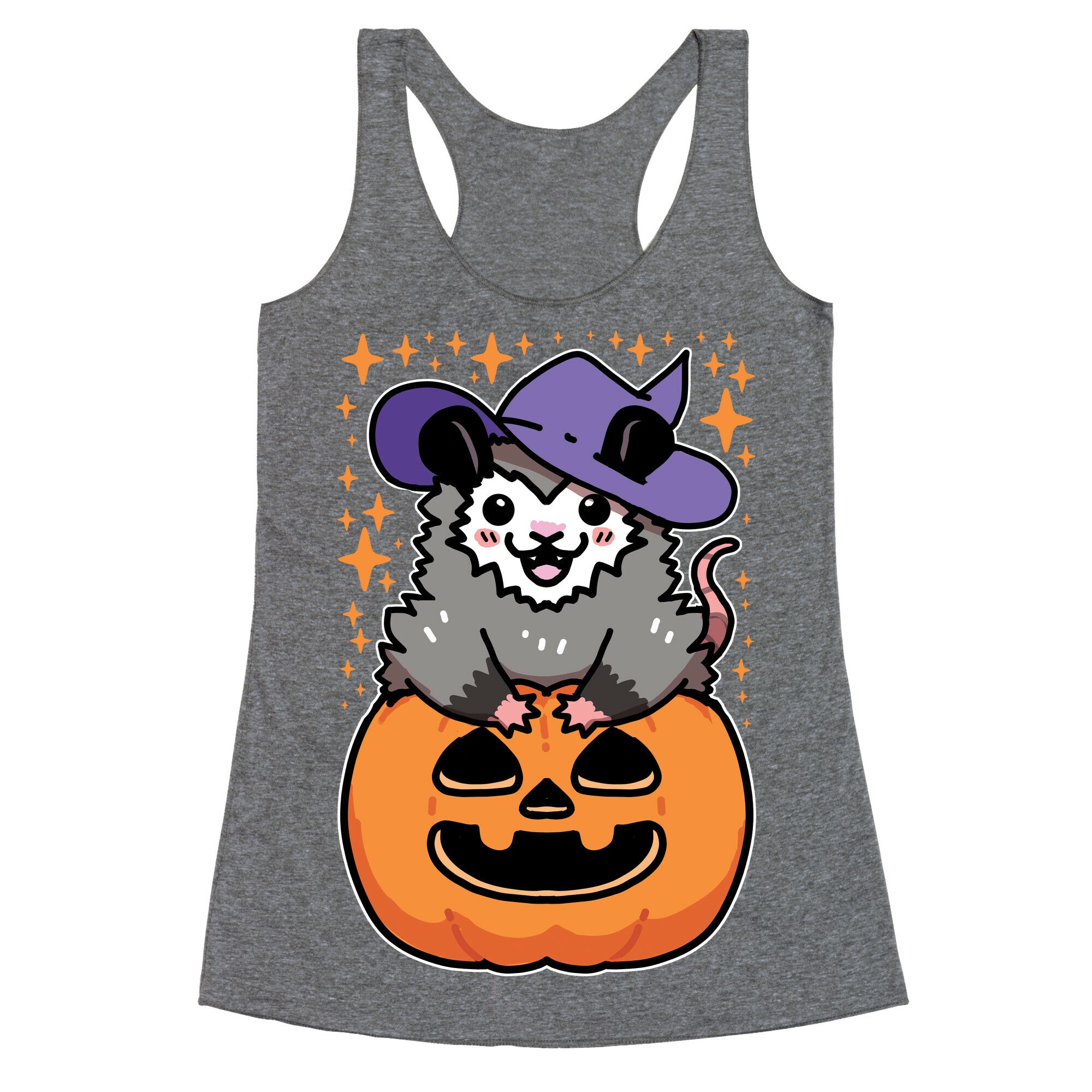 Cute Halloween Possum Racerback Tank