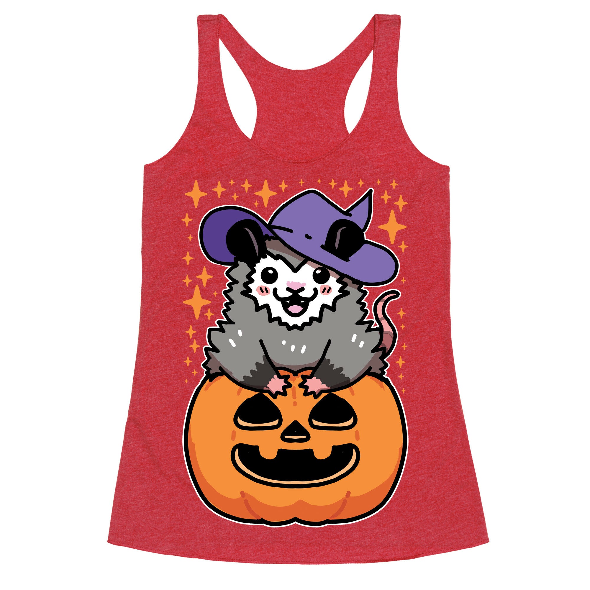 Cute Halloween Possum Racerback Tank