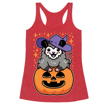 Cute Halloween Possum Racerback Tank