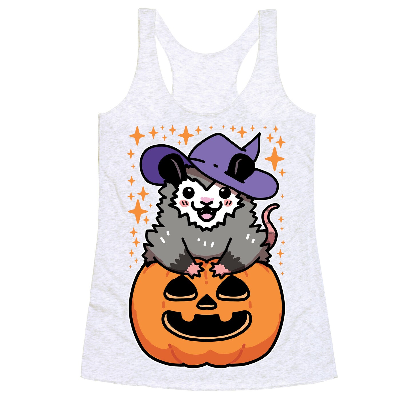 Cute Halloween Possum Racerback Tank