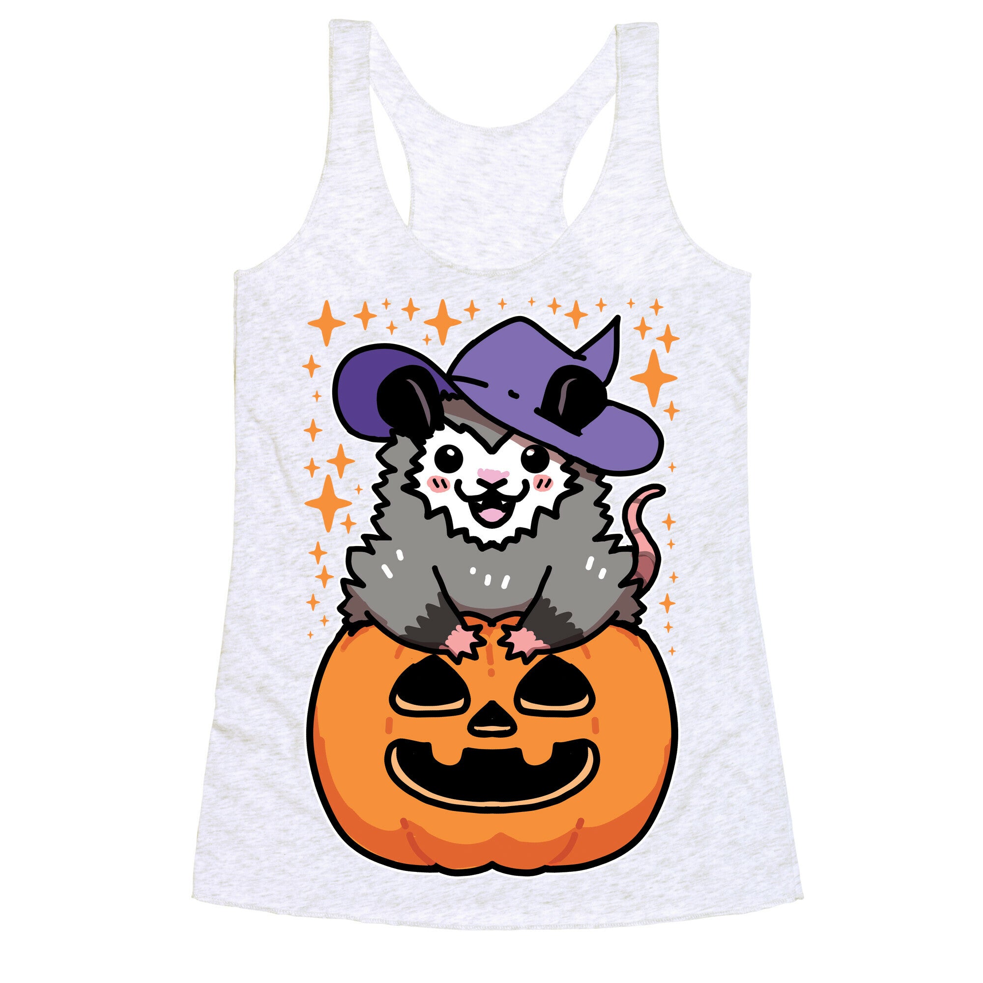 Cute Halloween Possum Racerback Tank