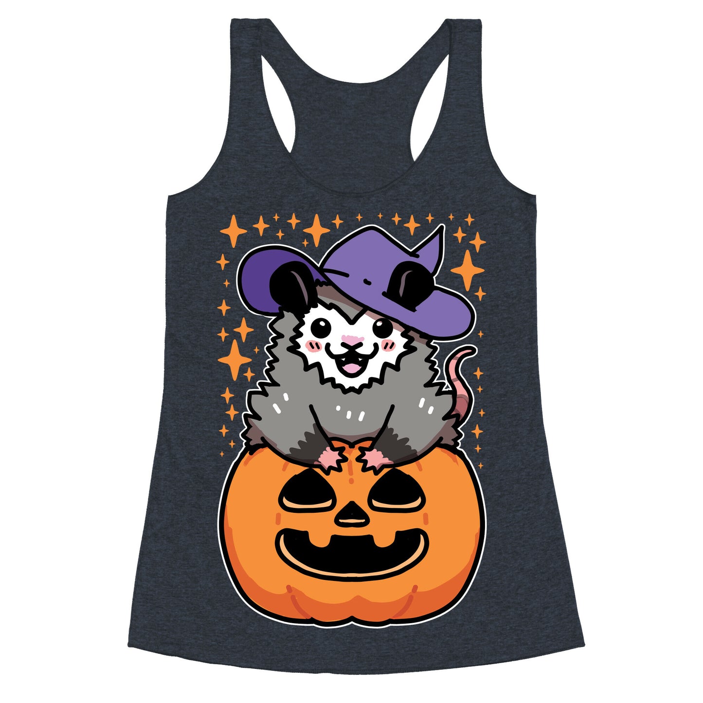 Cute Halloween Possum Racerback Tank
