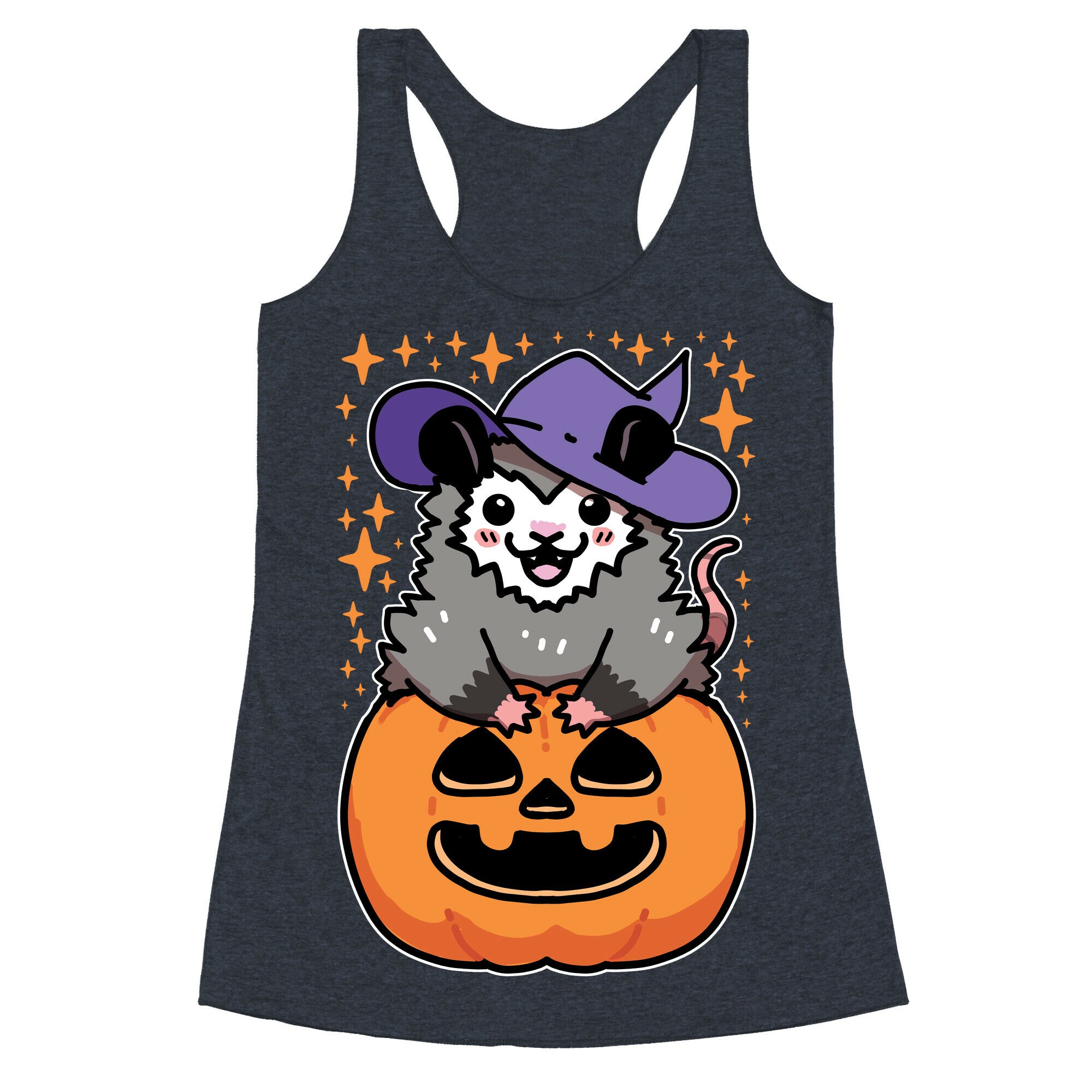 Cute Halloween Possum Racerback Tank
