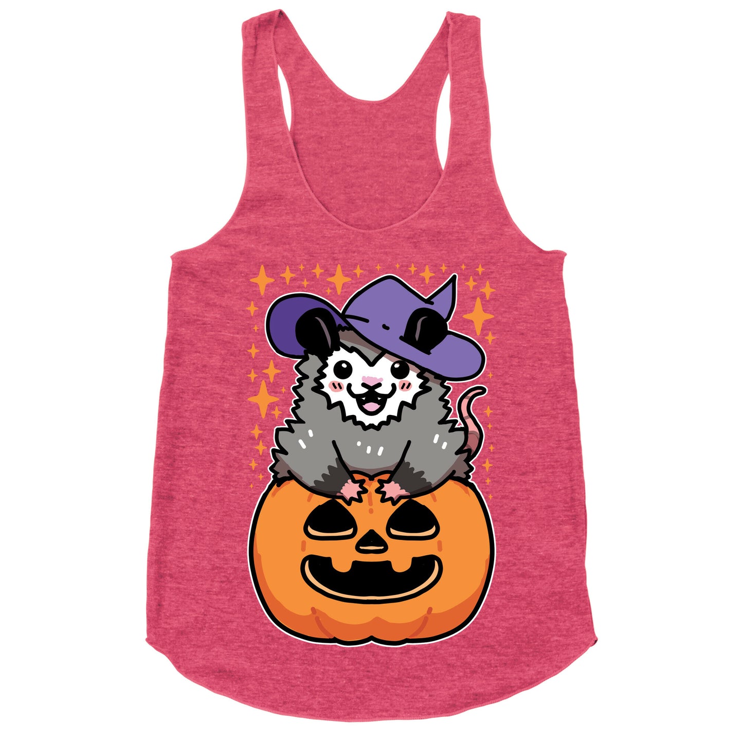 Cute Halloween Possum Racerback Tank
