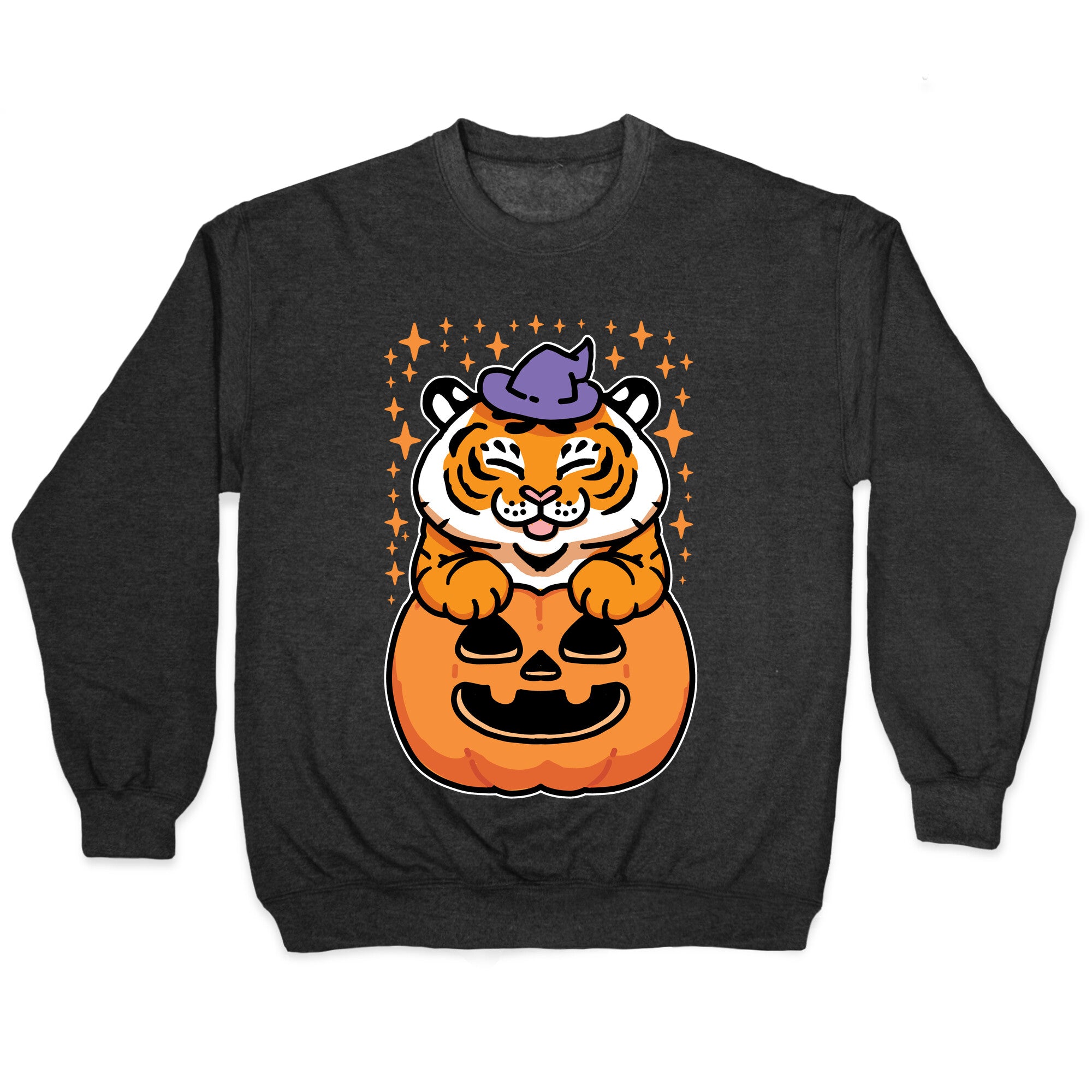 Cute Halloween Tiger Crewneck Sweatshirt