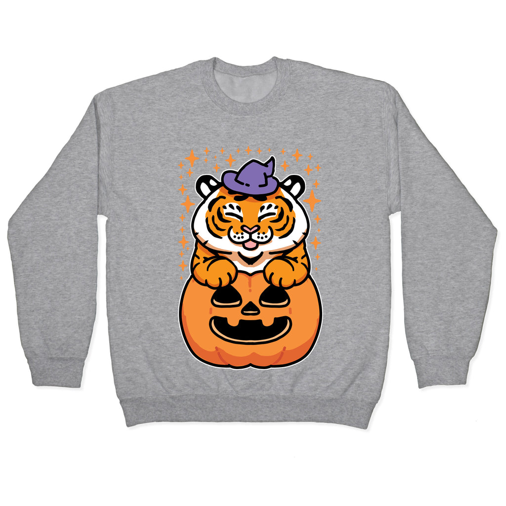 Cute Halloween Tiger Crewneck Sweatshirt