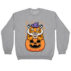 Cute Halloween Tiger Crewneck Sweatshirt