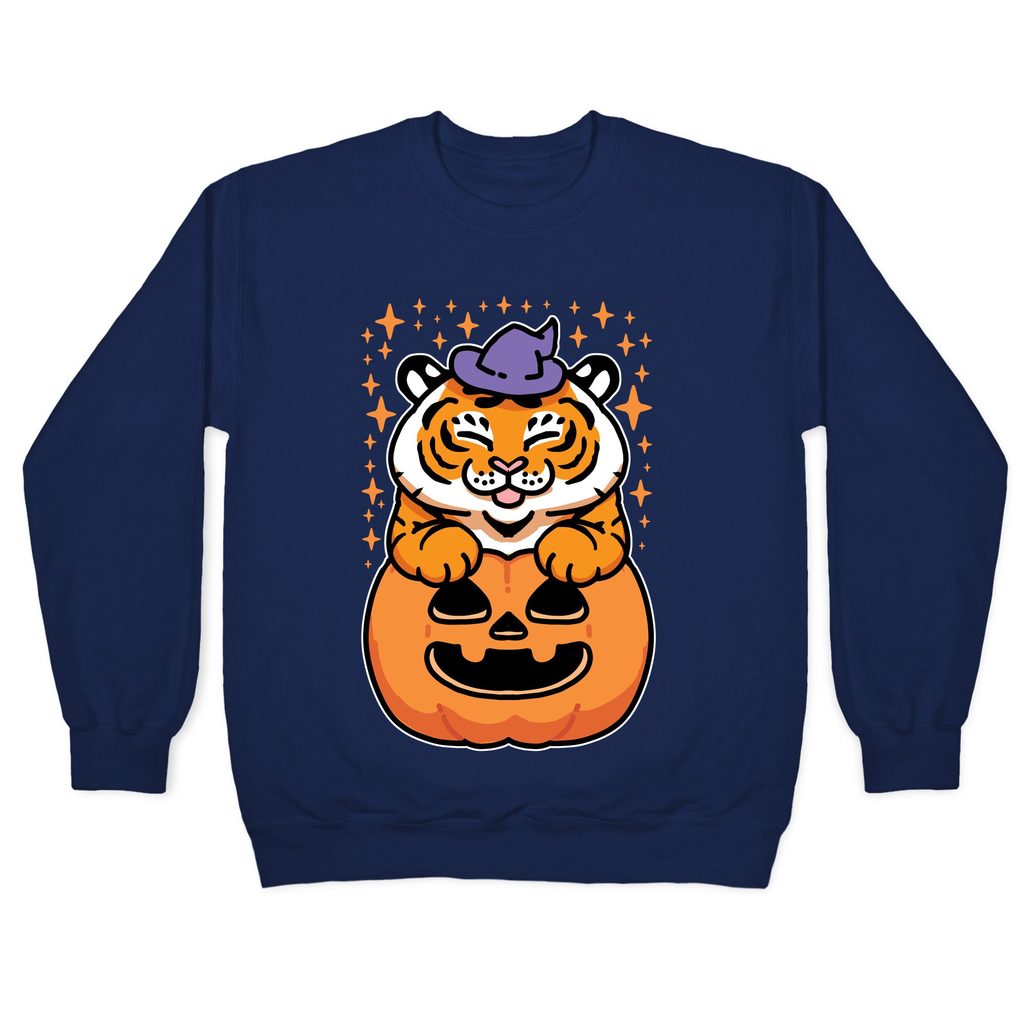 Cute Halloween Tiger Crewneck Sweatshirt