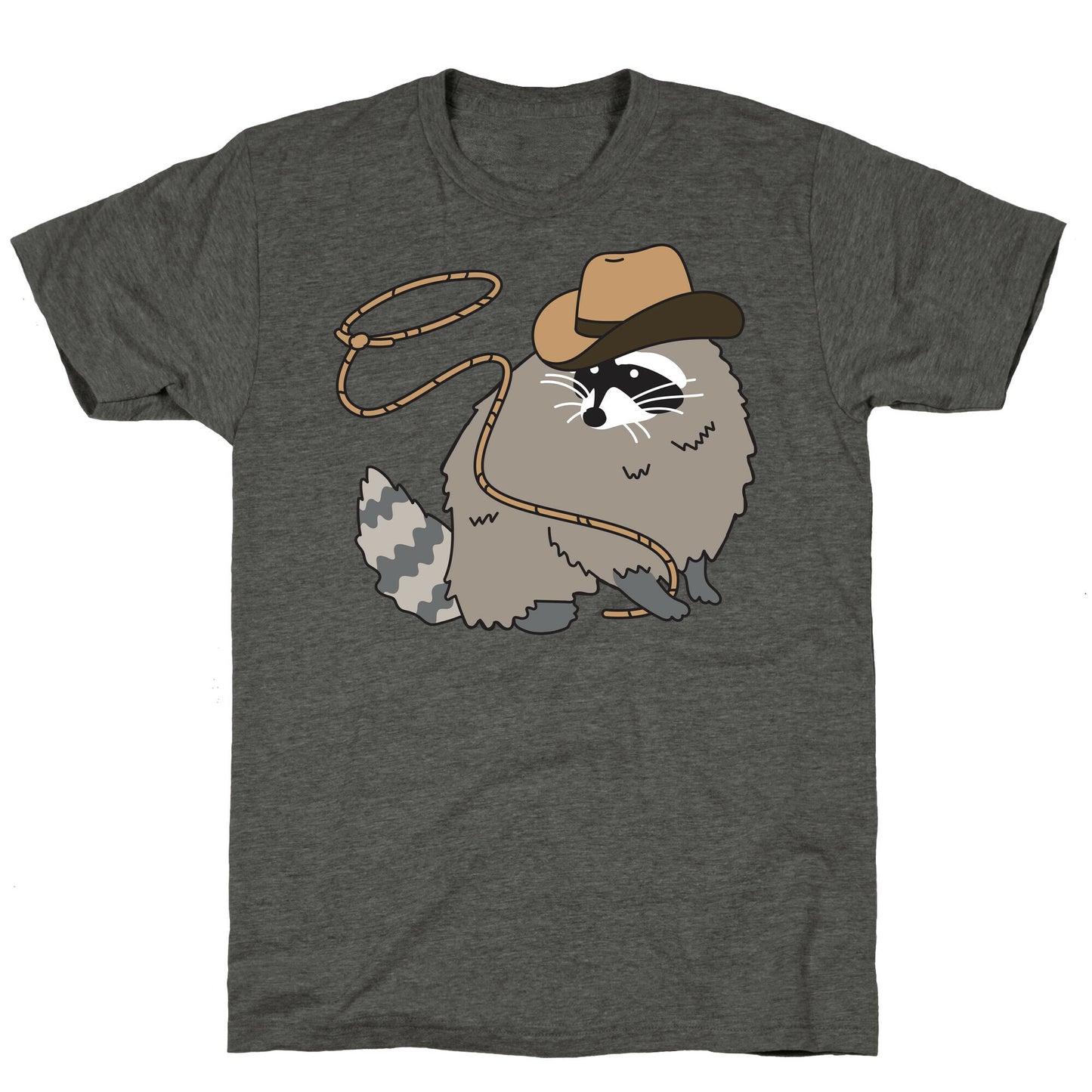 Cowboy Raccoon Lasso Unisex Triblend Tee