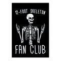 12-Foot Skeleton Fan Club Garden Flag