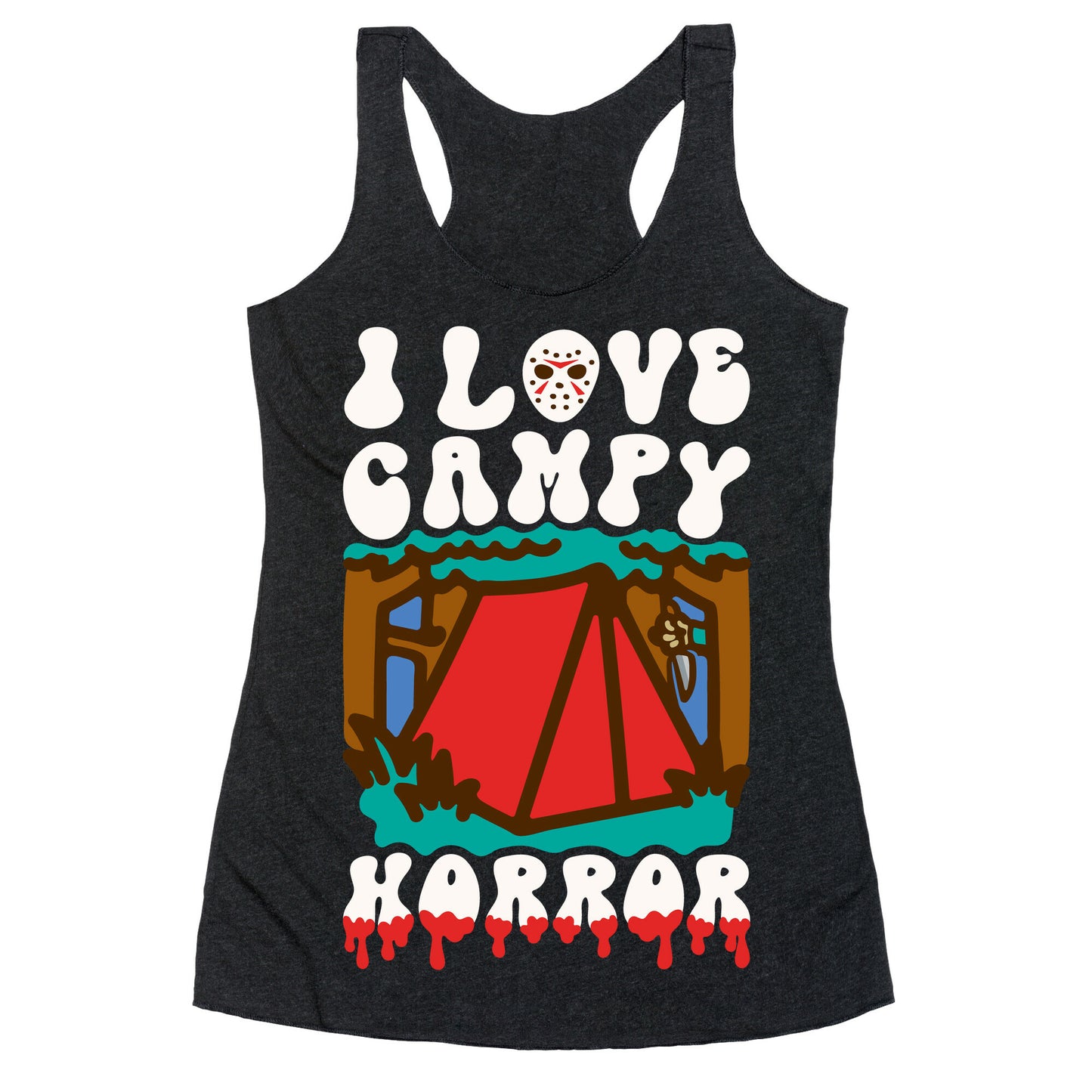 I Love Campy Horror Parody Racerback Tank