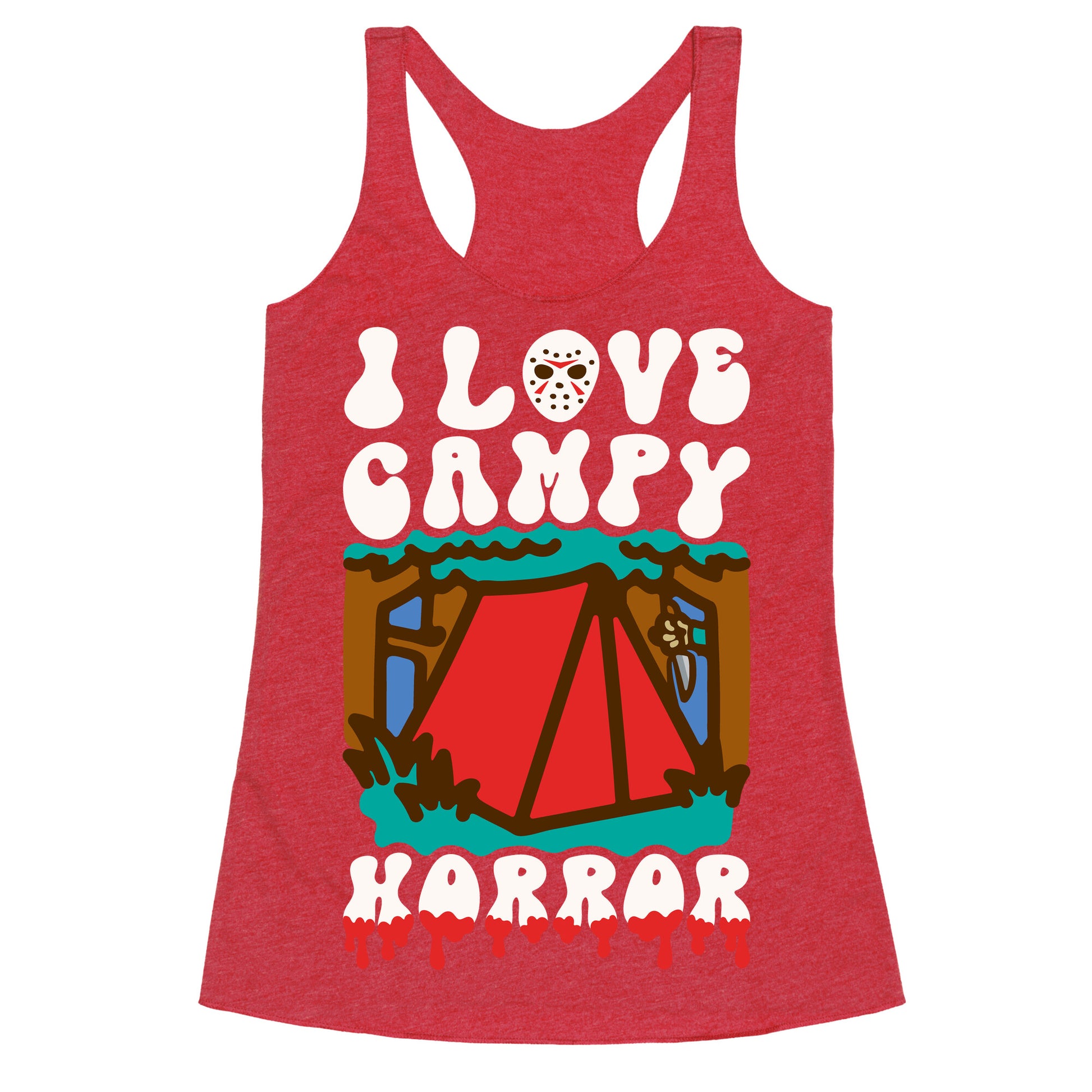 I Love Campy Horror Parody Racerback Tank