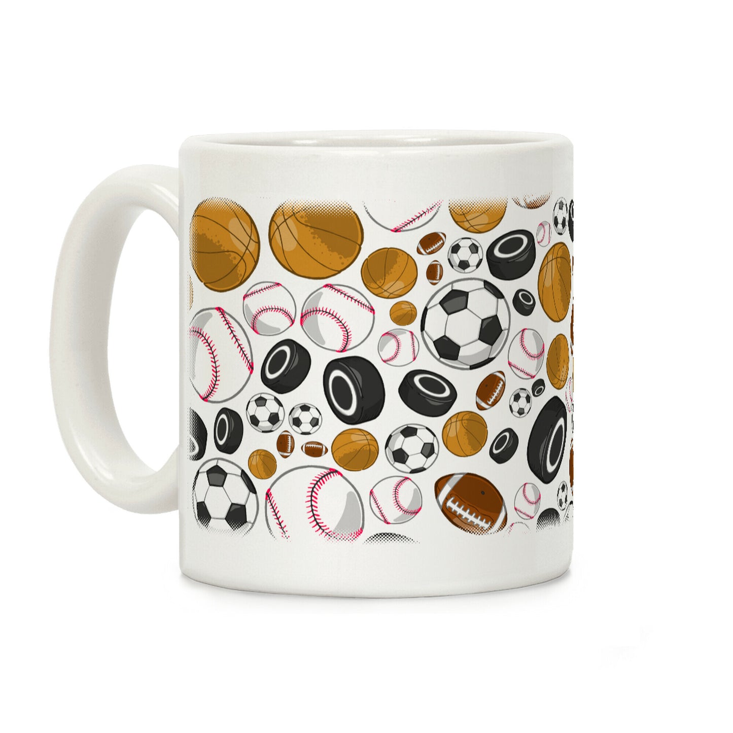 Sports Balls Pattern Coffee Mug