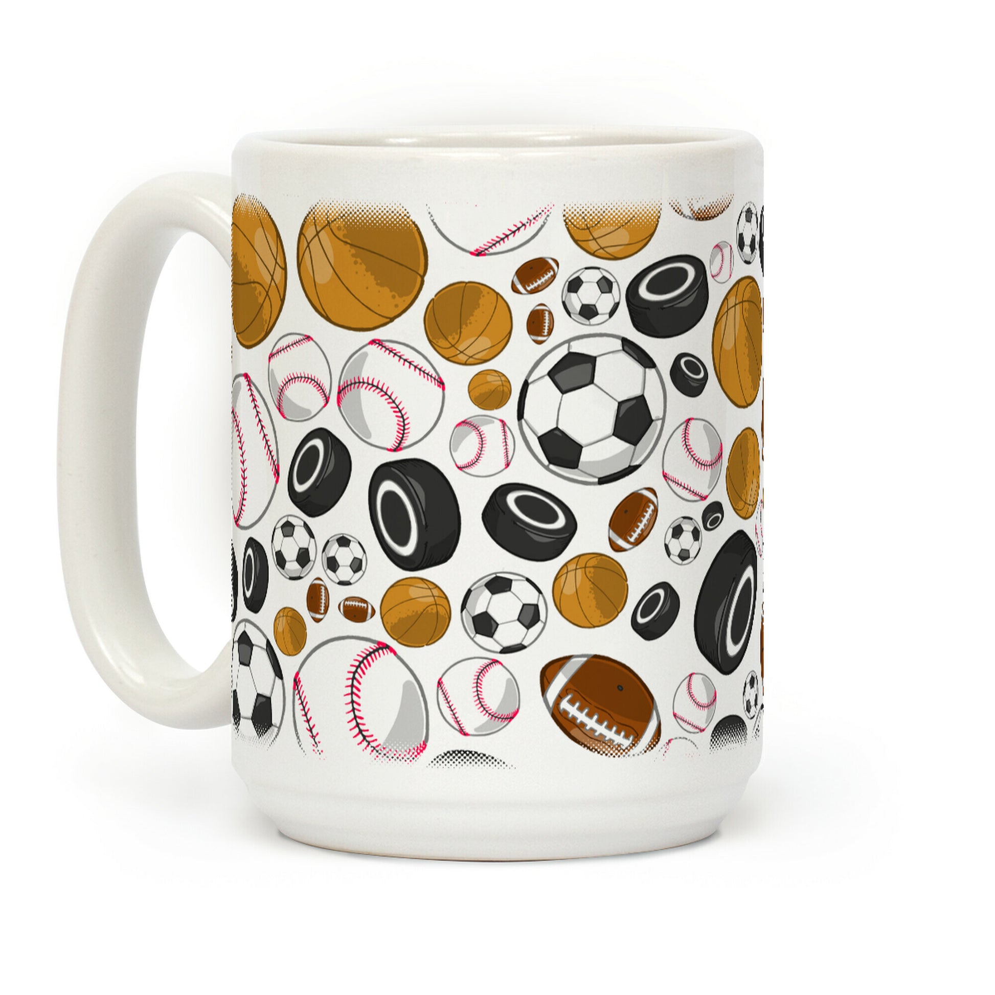 Sports Balls Pattern Coffee Mug