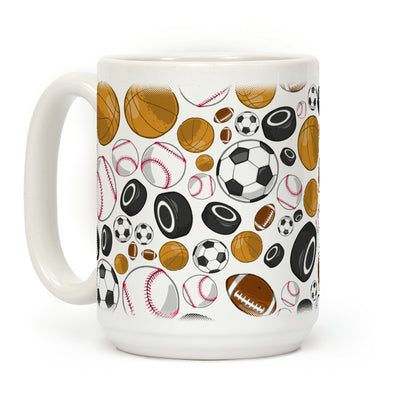 Sports Balls Pattern Coffee Mug